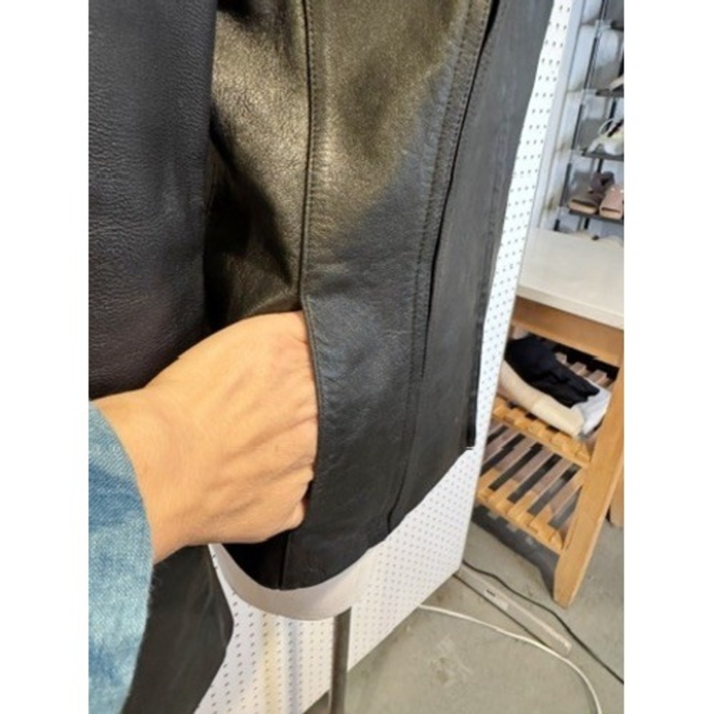 Vintage | Y2K Avanti New York‎ Womens Black Genuine Leather Zip Up Jacket Size M - Picture 4 of 7
